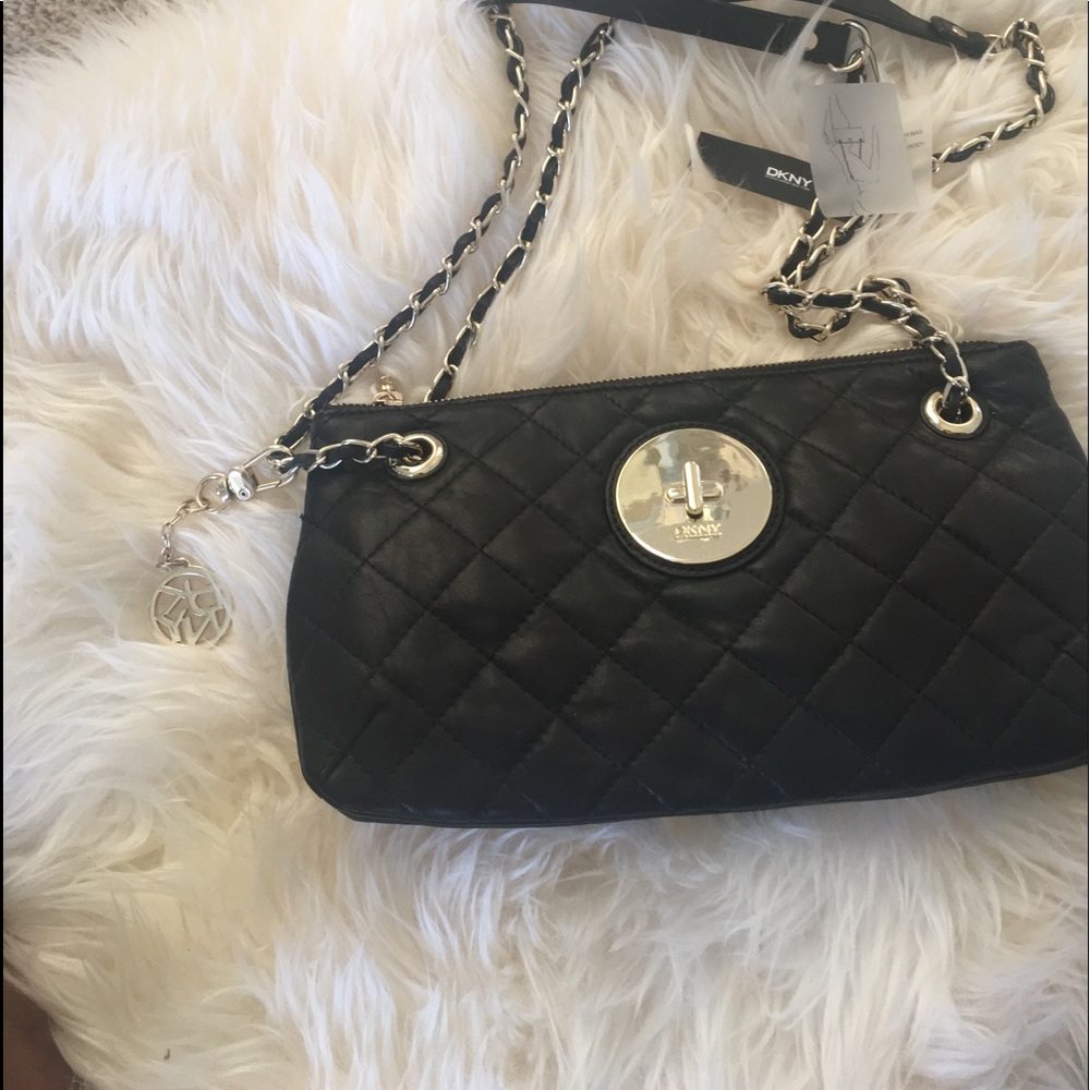 DKNY Quilted Leather Napa Shoulder/Crossbody Bag